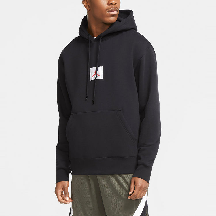 Air Jordan Fleece Pullover hooded Casual Black CV6147-010