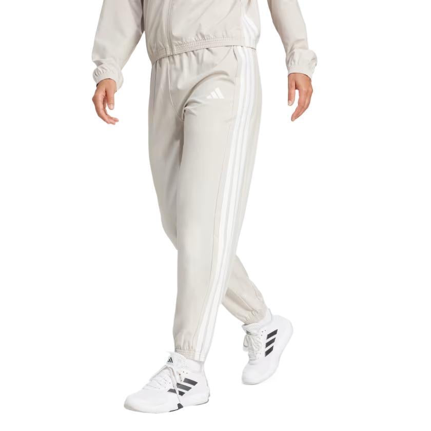 (WMNS) adidas Train Essentials 3 Stripes Woven Pants Asia Sizing 'Beige White' JD6522