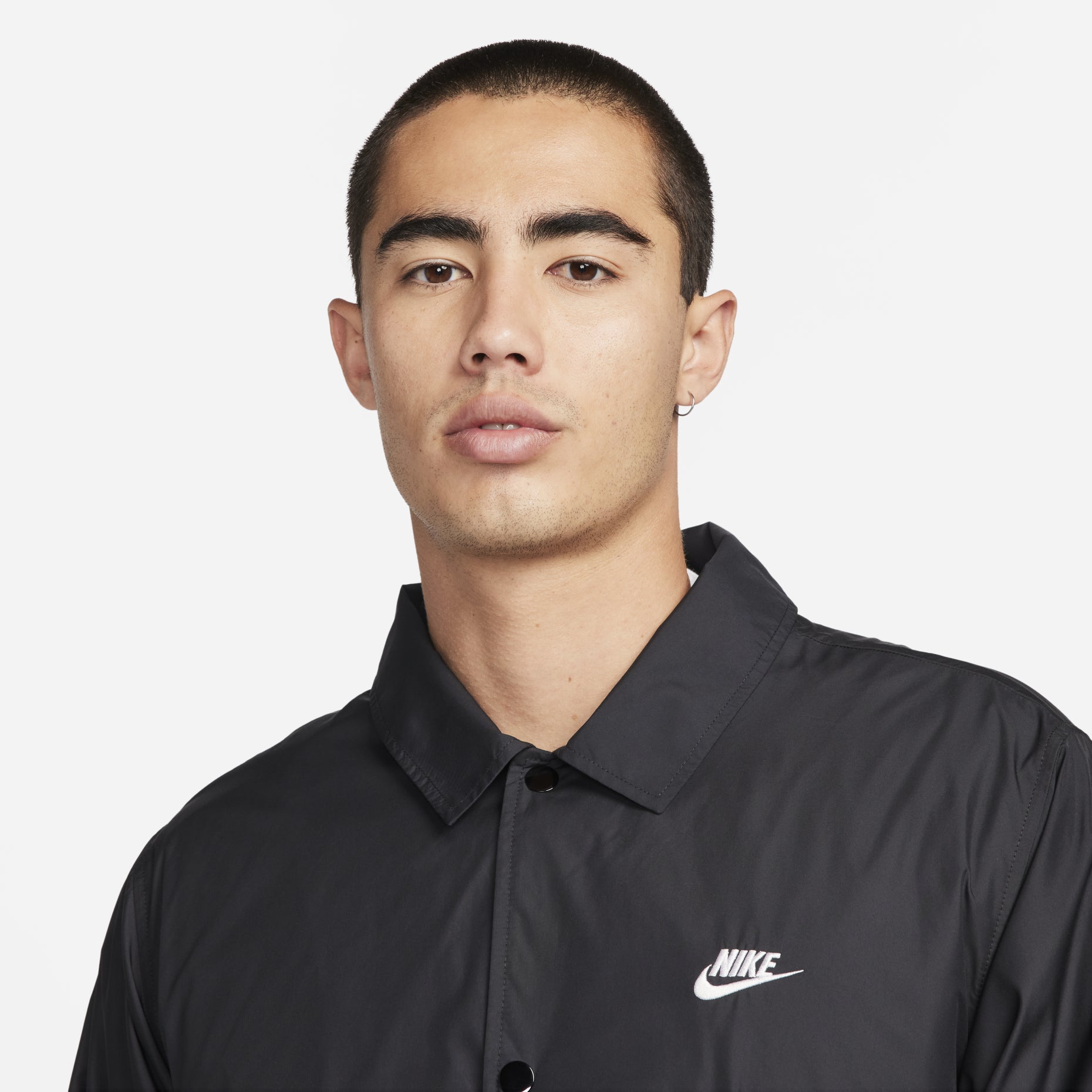 Nike Club Coaches' Jacket Asia Sizing 'Black White' FN3317-010