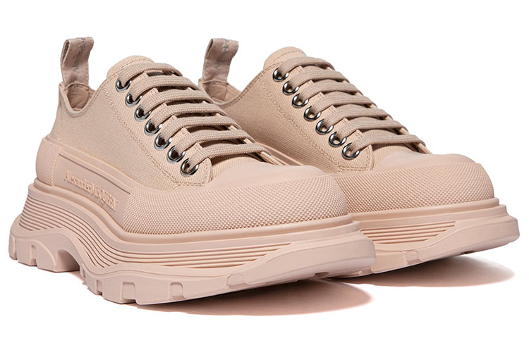 (WMNS) Alexander McQueen Tread Slick Low Lace Up 'Peach' 611705W4MV26827
