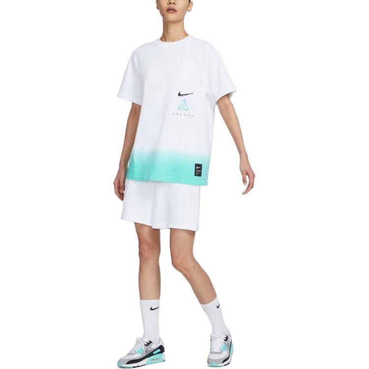 (WMNS) Nike Basketball T-Shirt 'White Aqua' FJ7231-100