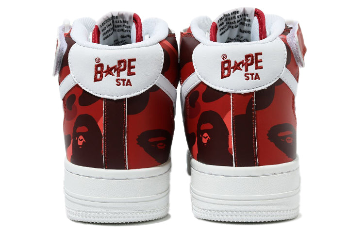 A BATHING APE Bape Sta Mid 'Red' 1G80-191-008-ROSE