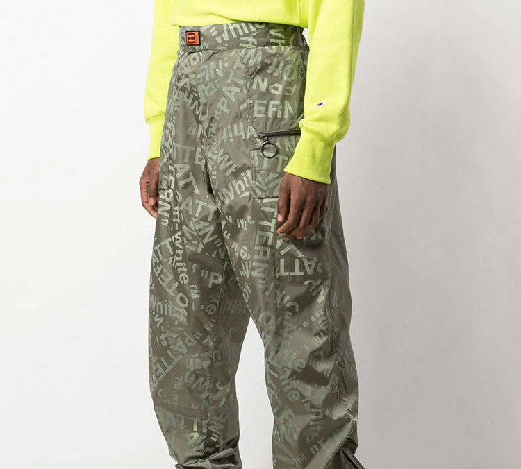 Off-White Printing Sweatpants Men Green OMCA106F19A230034300