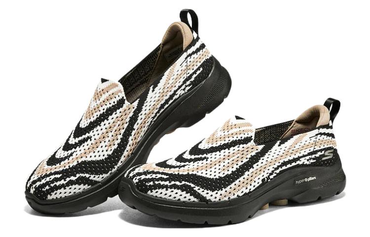 (WMNS) Skechers GO WALK 6 x DVF 'Black White' 124631-ZBA