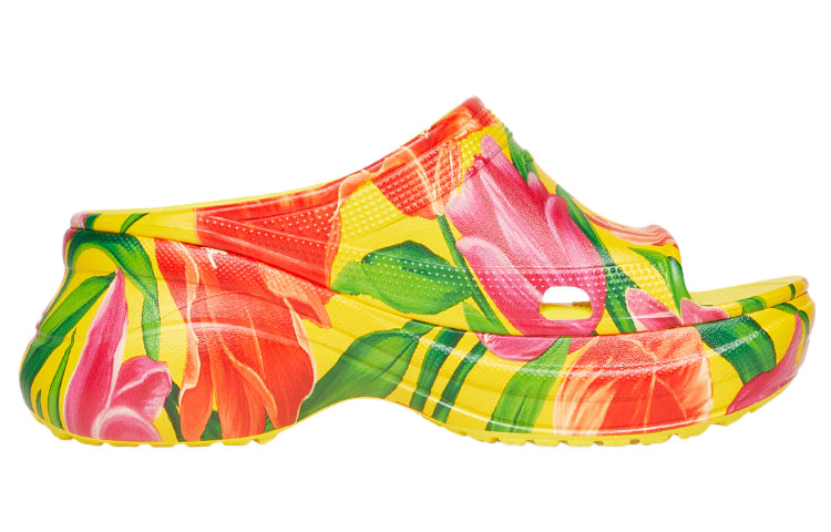(WMNS) Balenciaga Pool Slide Sandals x Crocs 'Tulip Print Multi' 677389W1S8F7053