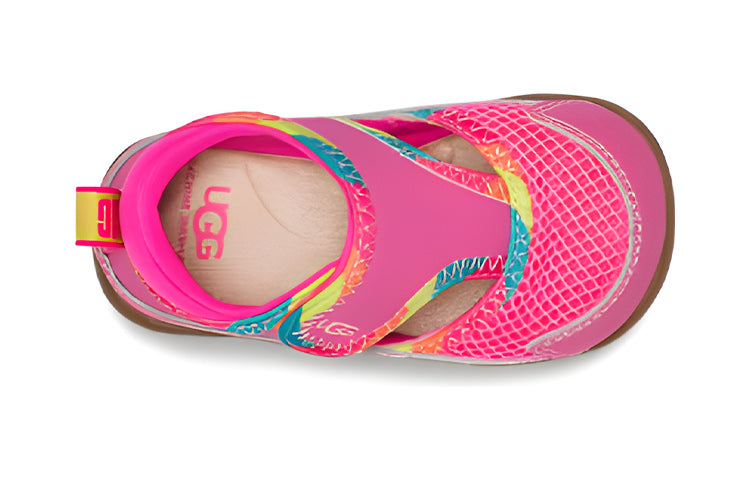 (TD) UGG Delta Closed Toe Sandal 'Pink Rainbow' 1117242T-PINK