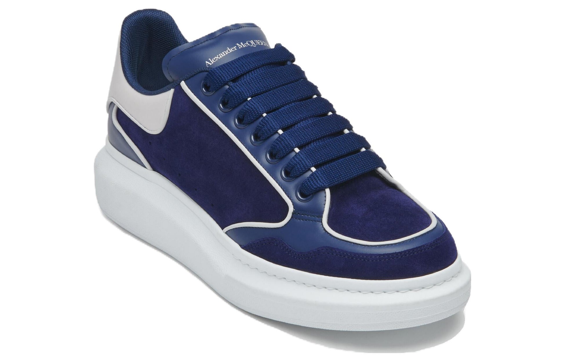 Alexander McQueen Oversized Leather Sneakers 'Blue White' 777300WIEM44699