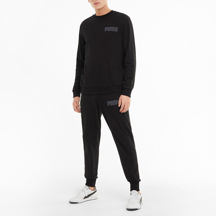 PUMA Modern Basics Crewneck Sweatshirt 'Black Grey' 588799-01