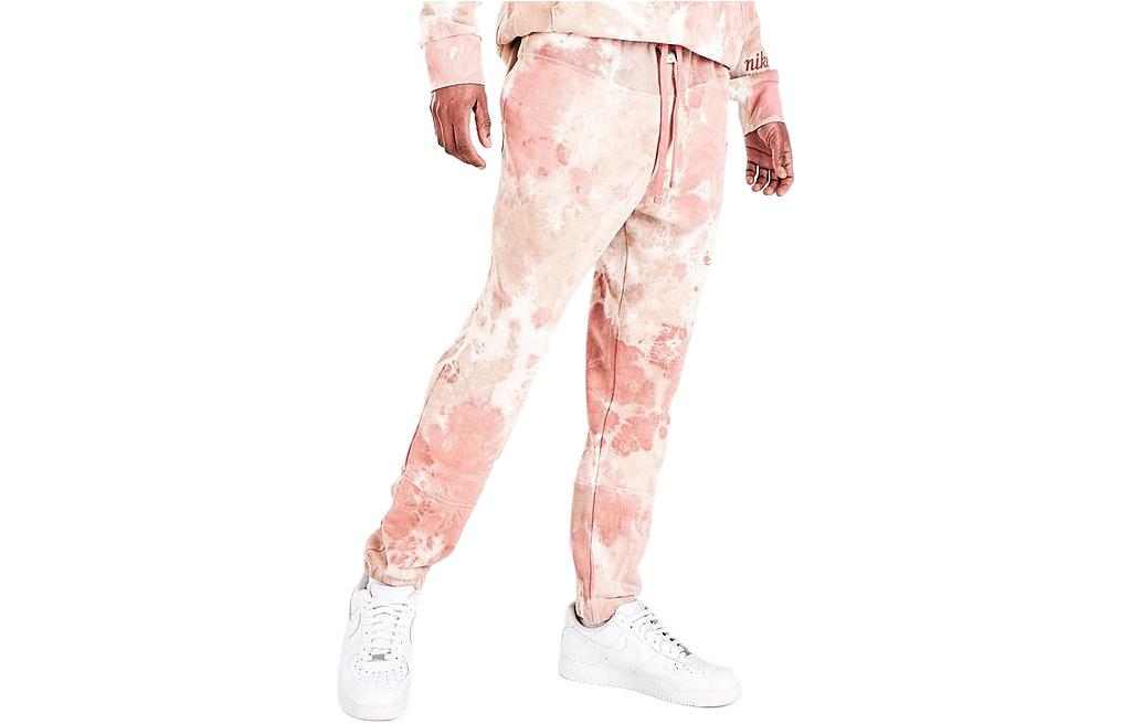 Men's Nike Tie Dye Printing Lacing Casual Joggers/Pants/Trousers Pink DO6187-825