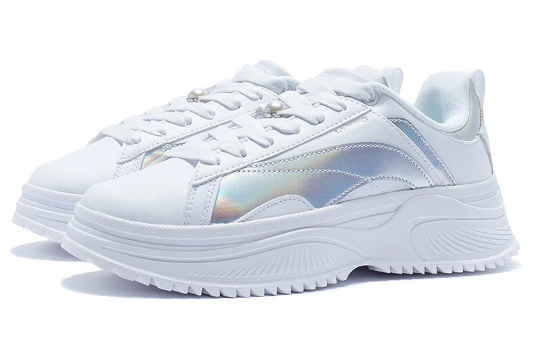 (WMNS) Li-Ning Retro Sport Leisure 'White' AGCR338-3