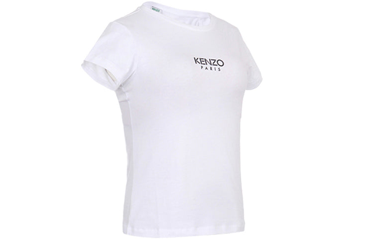 (WMNS) KENZO Slim Fit Round Neck Short Sleeve T-Shirt 'White' FA52TS710937-01