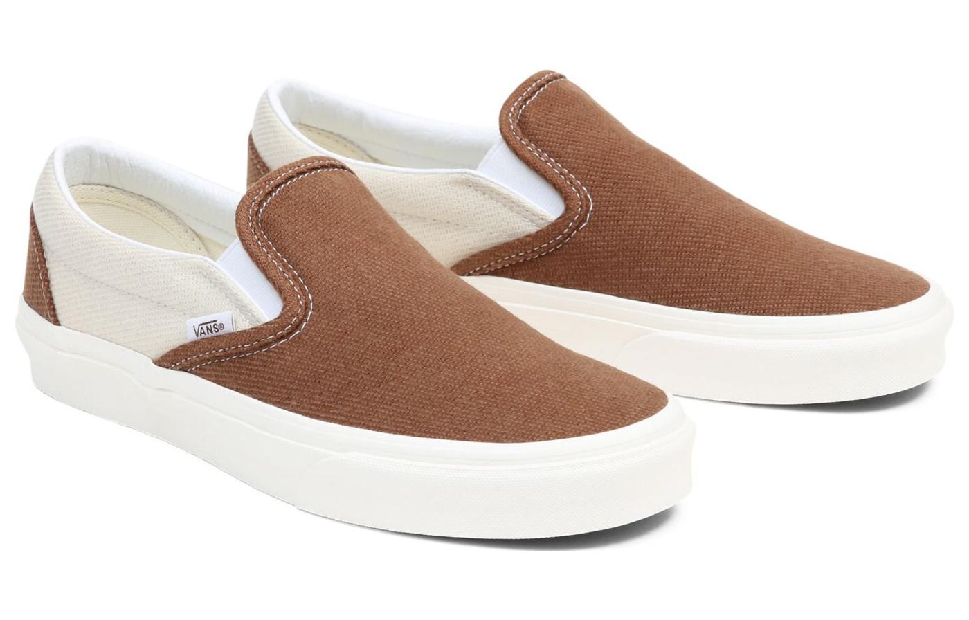 Vans Classic Slip-On Ayakkabi 'Brown White' VN0A5JMHBUE