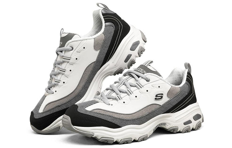 Skechers D'Lites 1.0 Low-Top Running Shoes Black/Grey 237153-BKGY
