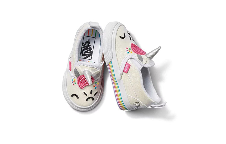 Vans Flour Shop x Slip-On V 'White Pink' VN0A54EW2JQ