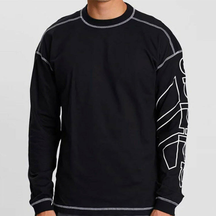 adidas M S2S BL LS TEE Casual Sports Round Neck Pullover Long Sleeves Black DV1003