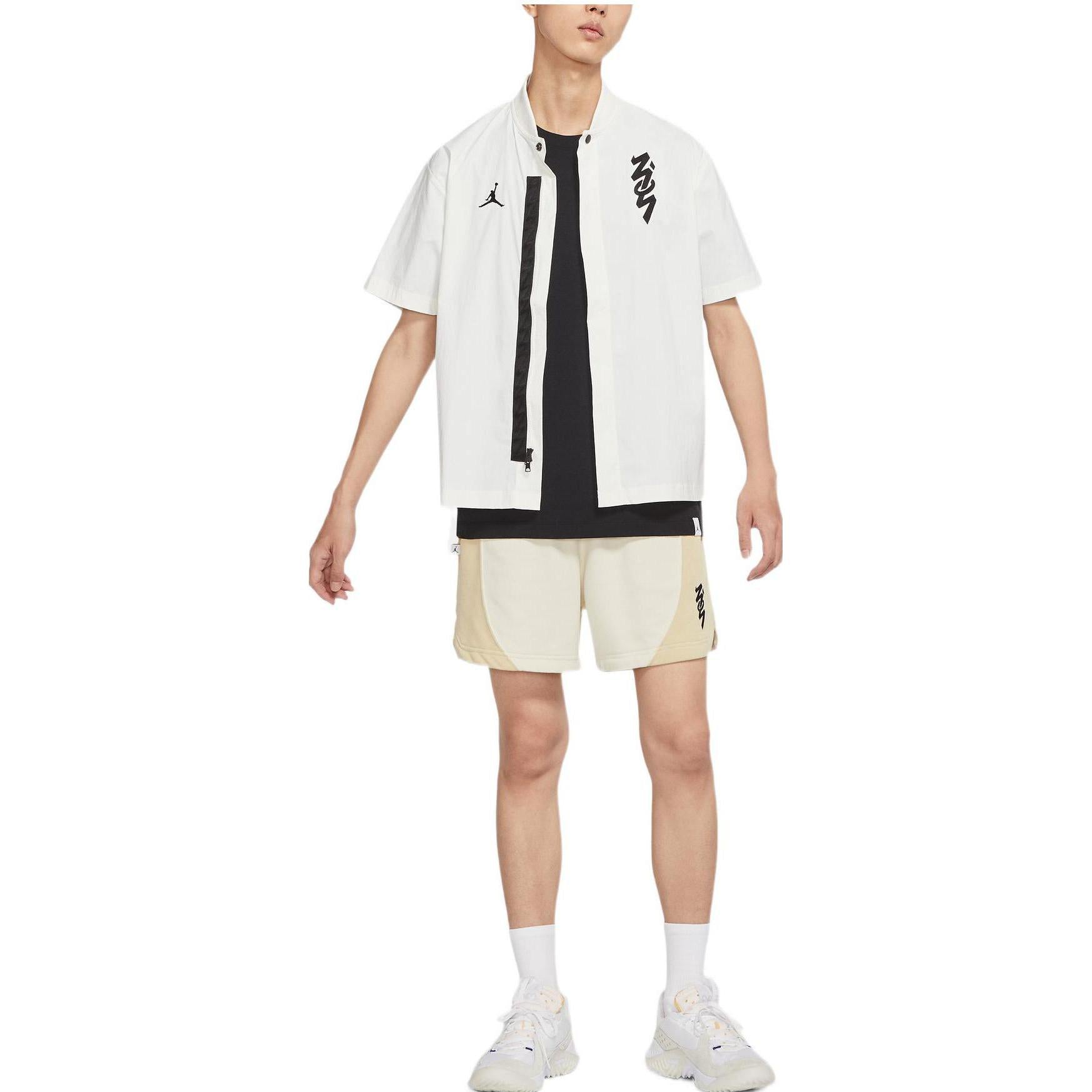 Air Jordan FW22 Logo Zion Shirt 'White Black' DR2173-133
