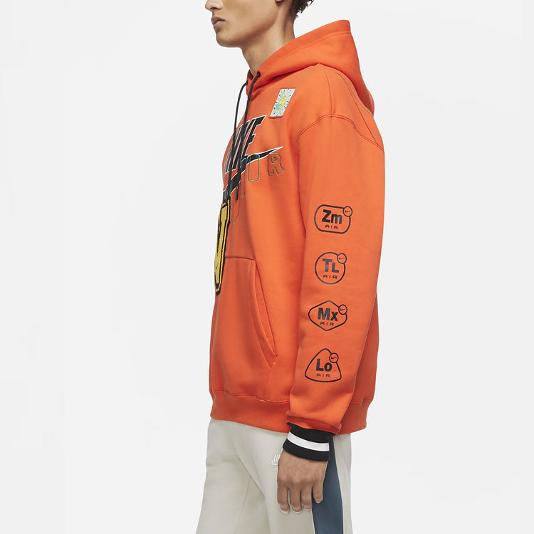 Nike Large Logo Alphabet Printing Long Sleeves Orange DC2722-891