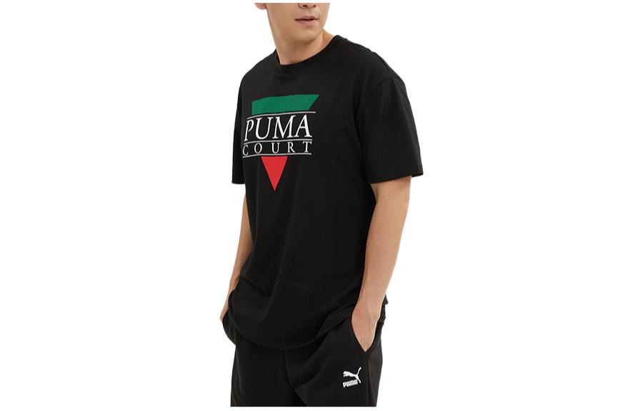 PUMA Tennis Club Graphic Tee 'Black' 536913-01