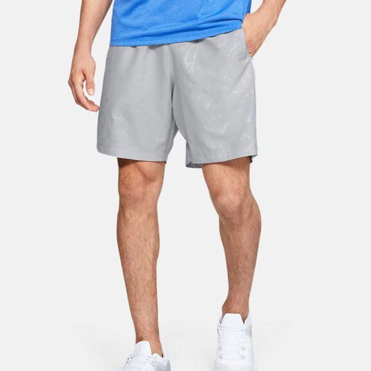 Under Armour Woven Graphic Emboss Training Shorts 'Grey White' 1351670-014