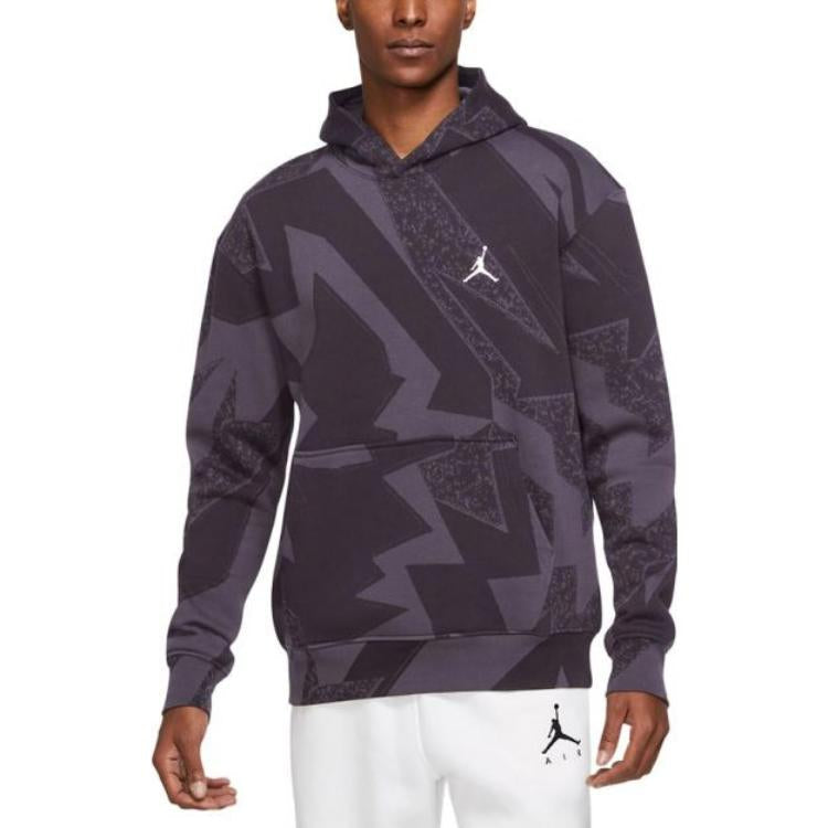 Jordan Back Basketball  Kangaroo Pocket Hooded Long Sleeves Hoodie Men's Purple DQ7507-045