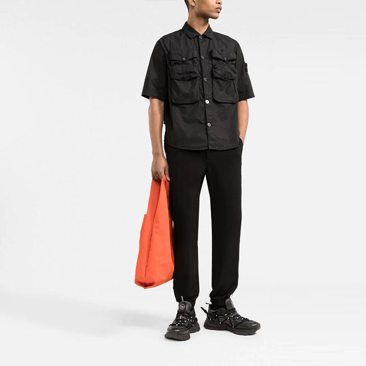 STONE ISLAND Garment Dyed Shirt 'Black' 761511003-V0029