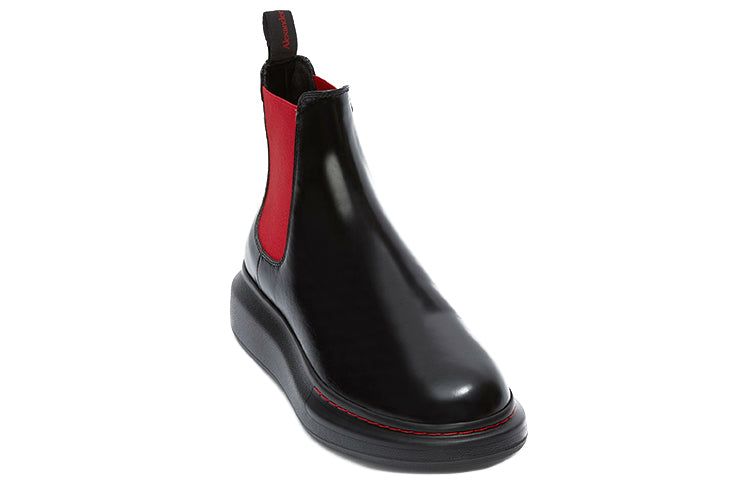 (WMNS) Alexander McQueen Hybrid Chelsea Boot 'Black Red' 586398WHX521066