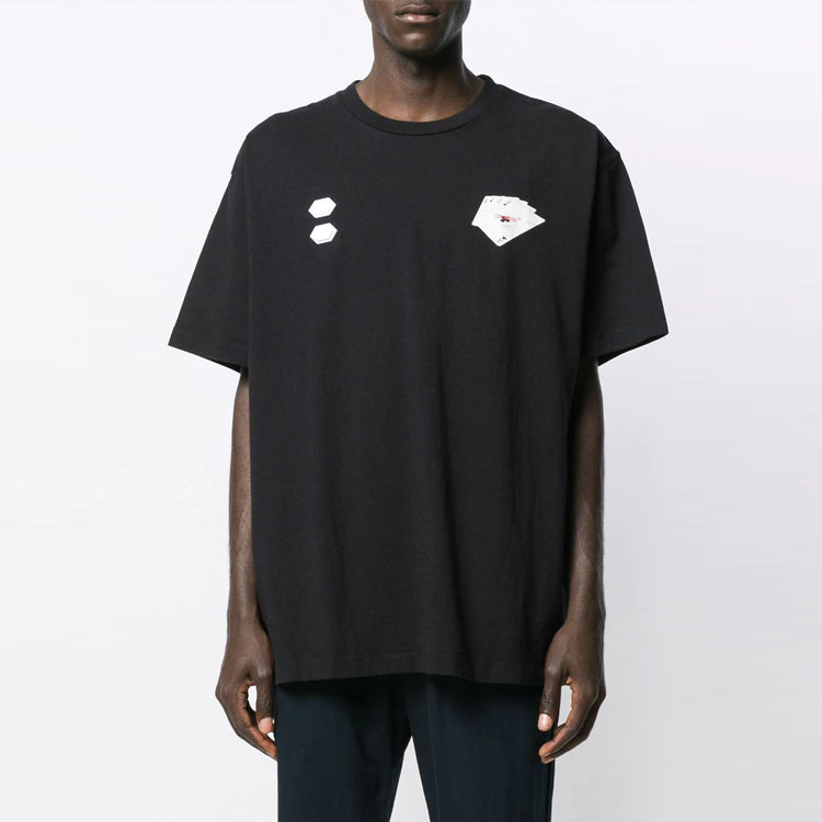 Off-White C/O Virgil Abloh Men'S Black Hand Card Over Tee OMAA038E191850111088