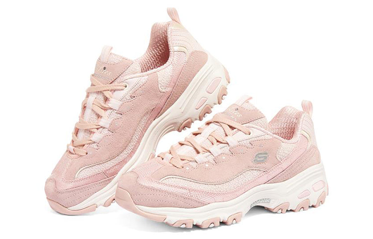 (WMNS) Skechers D'Lites 1.0 'Pink White' 149911-LTPK