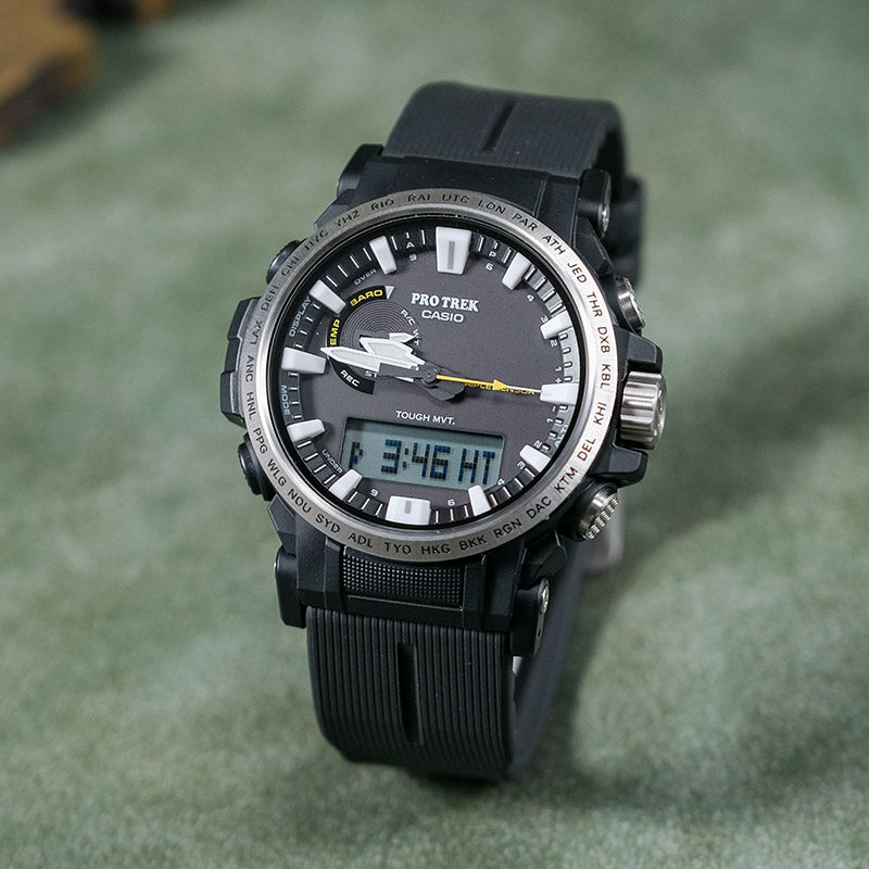 Casio Pro Trek Classic Outdoor Analog-Digital Watch 'Black Silver' PRW-61-1APR