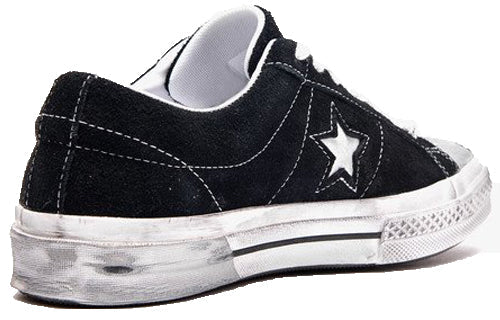 Converse One Star Ox Suede Black Grey Tape 164507C