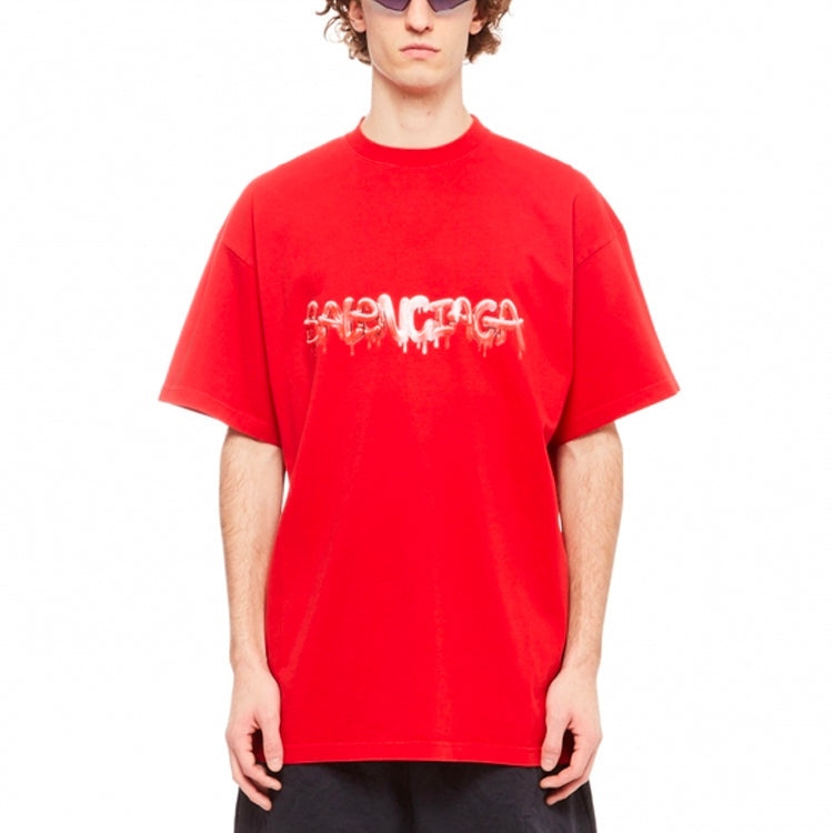 Balenciaga Slime Oversized T-shirt 'Red White' 676589TLVF16407