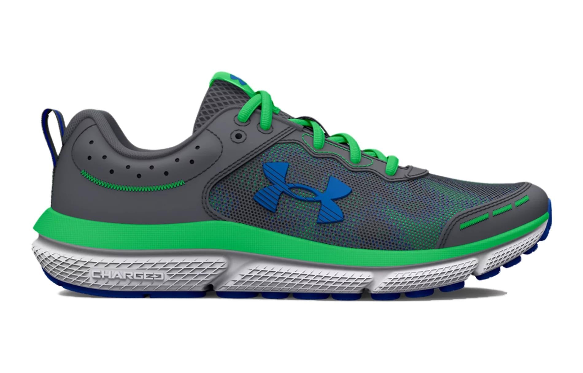 (GS) Under Armour Assert 10 AC Laser 'Pitch Grey Green Screen' 3026784-100