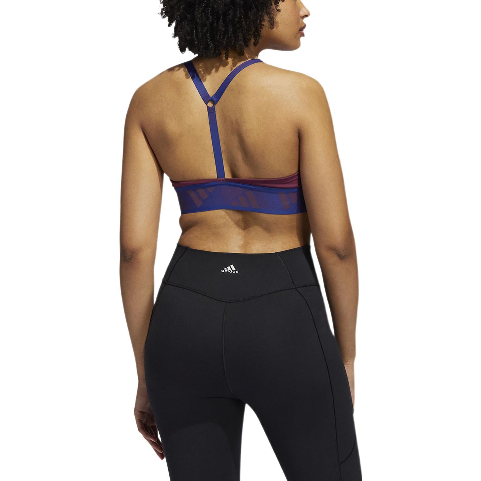 (WMNS) adidas All Me Light Support Training Bra Asia Sizing 'Burgundy Blue' GR8181