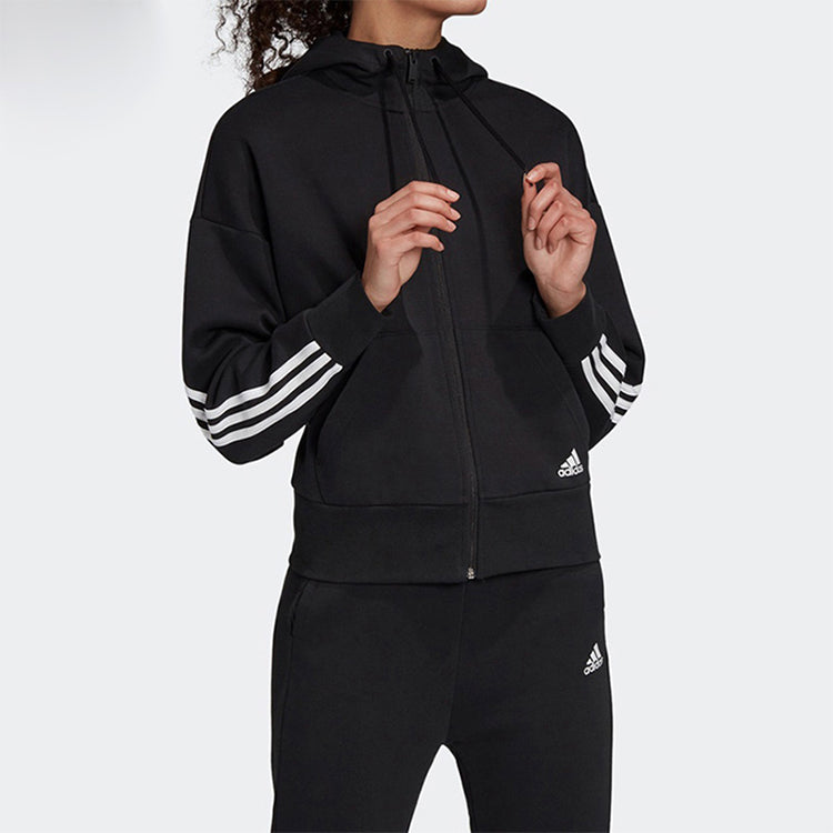 (WMNS) adidas 3S DK FZ S HD Jacket Black FR5113