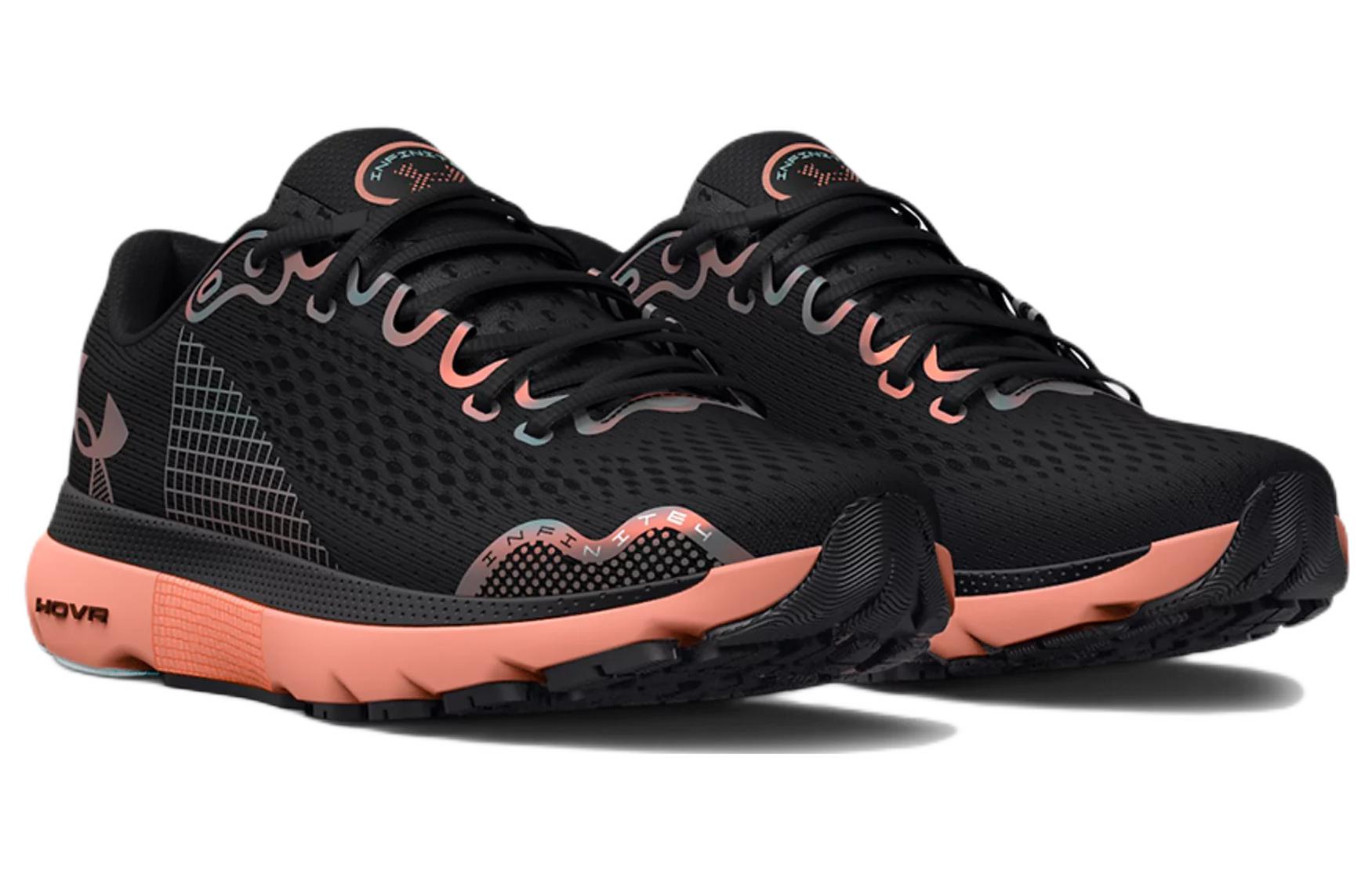 (WMNS) Under Armour HOVR Infinite 4 Running Shoes 'Black Lunar Coral' 3025454-001