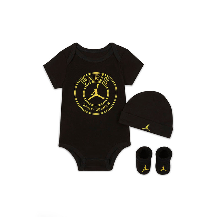 (TD) Air Jordan Paris Saint-Germain Bodysuit Box Set Baby 'Black' FJ6323-891