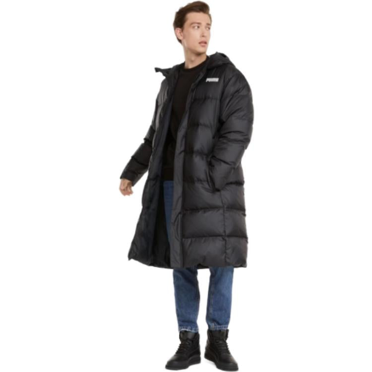 PUMA Long Oversized Down Coat 'Black White' 587721-01