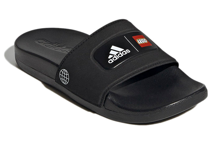 (GS) adidas LEGO x Adilette Slide 'Black White' GW8112