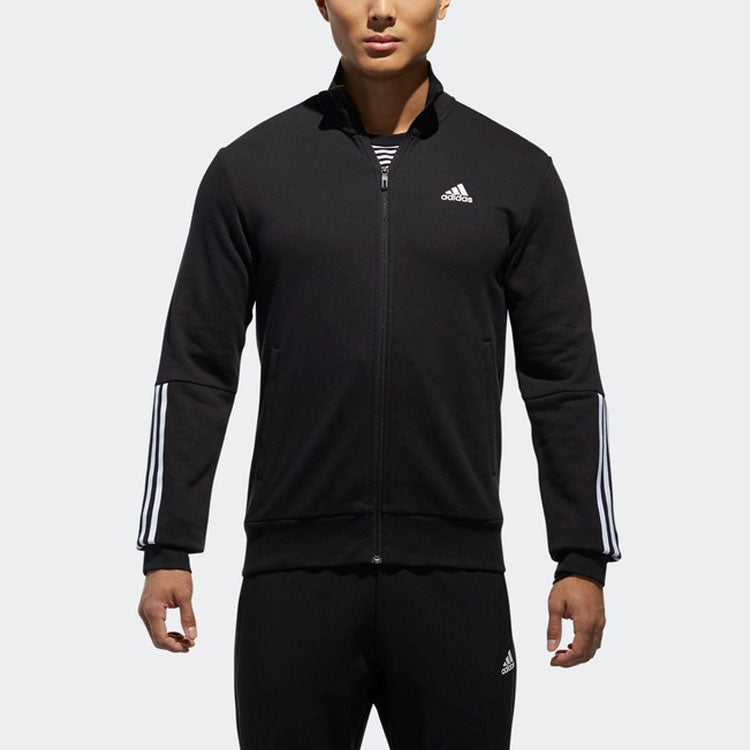 adidas Isc Tt 3s Half Logo Printing Side Stripe Sports Jacket Black DM7297