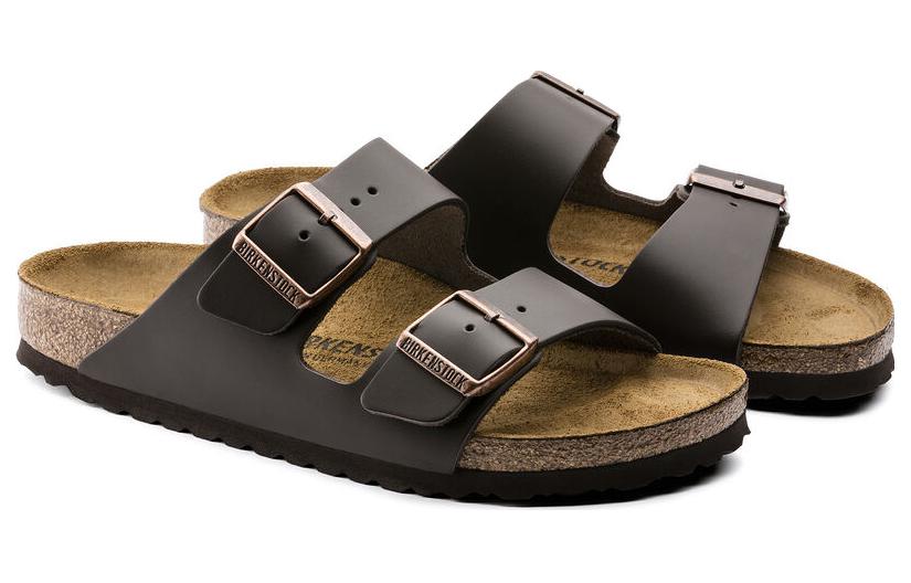 Birkenstock Arizona Natural Leather Sandals 'Dark Brown' 0051101