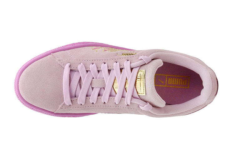 PUMA Suede Dragon Lace Leisure Board Shoes K Pink 368214-02