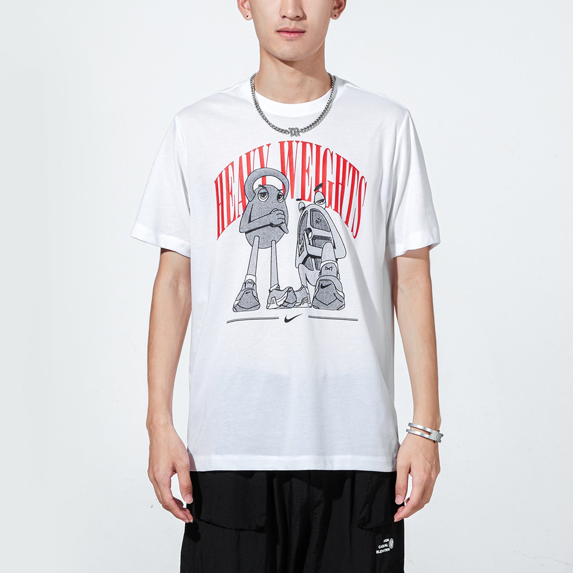 Men's Nike Cartoon Printing Sports Round Neck Short Sleeve White T-Shirt DD6907-100