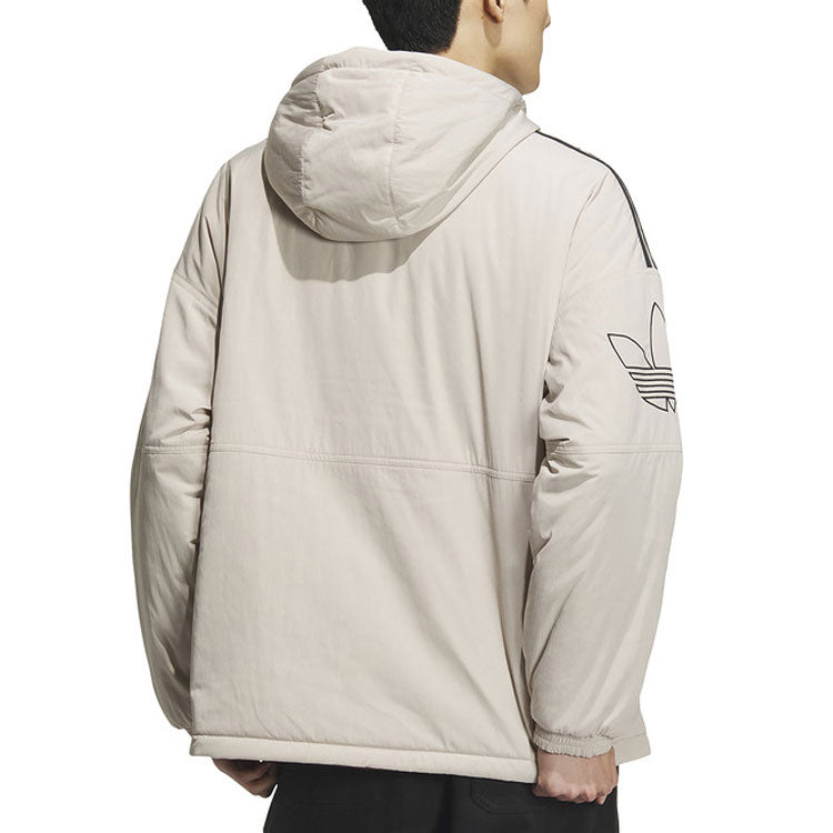 adidas Origianls Reversible Warm Cotton Jacket 'White Burgundy' IU4786
