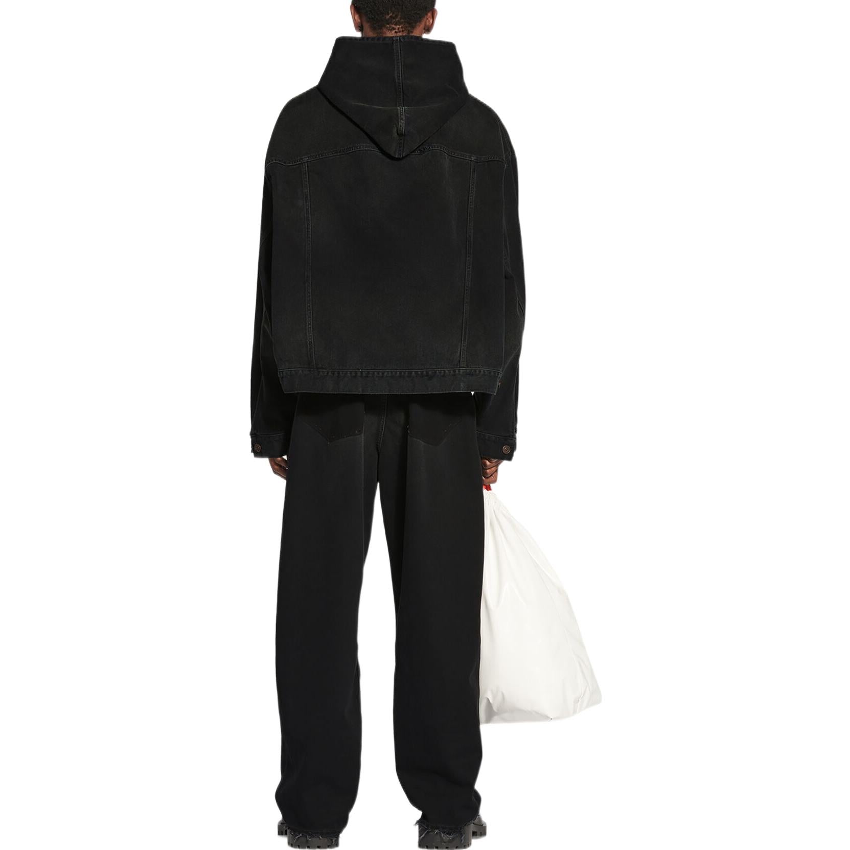 Balenciaga Pull-Over Jacket 'Black Soft Denim' 719313TNW541129