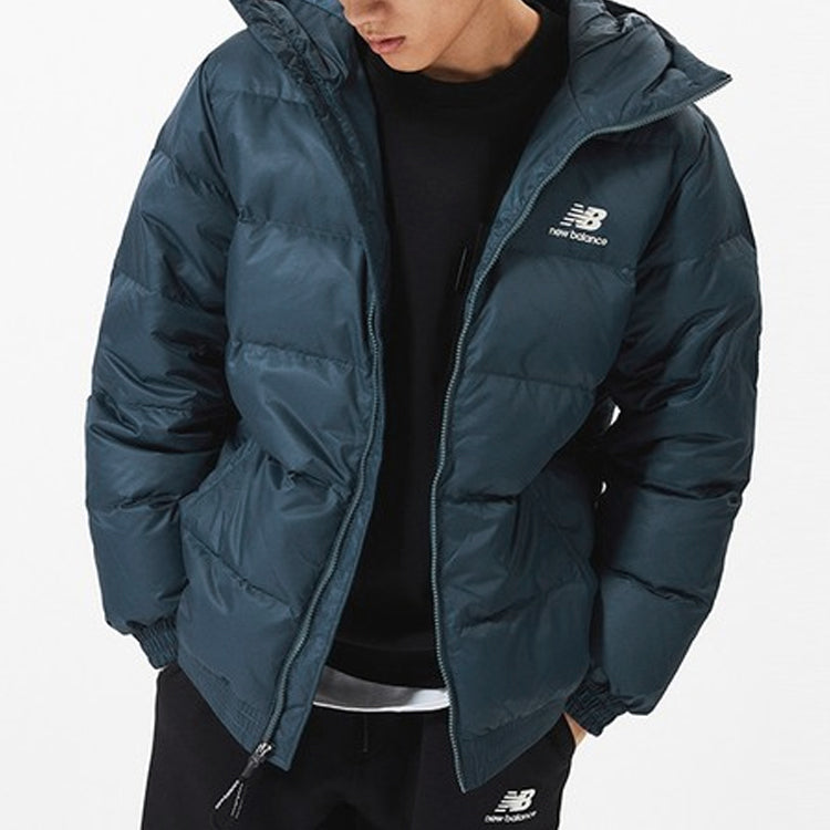 New Balance Logo Casual Down Jacket Asia Sizing 'Teal' AMJ13336-AT