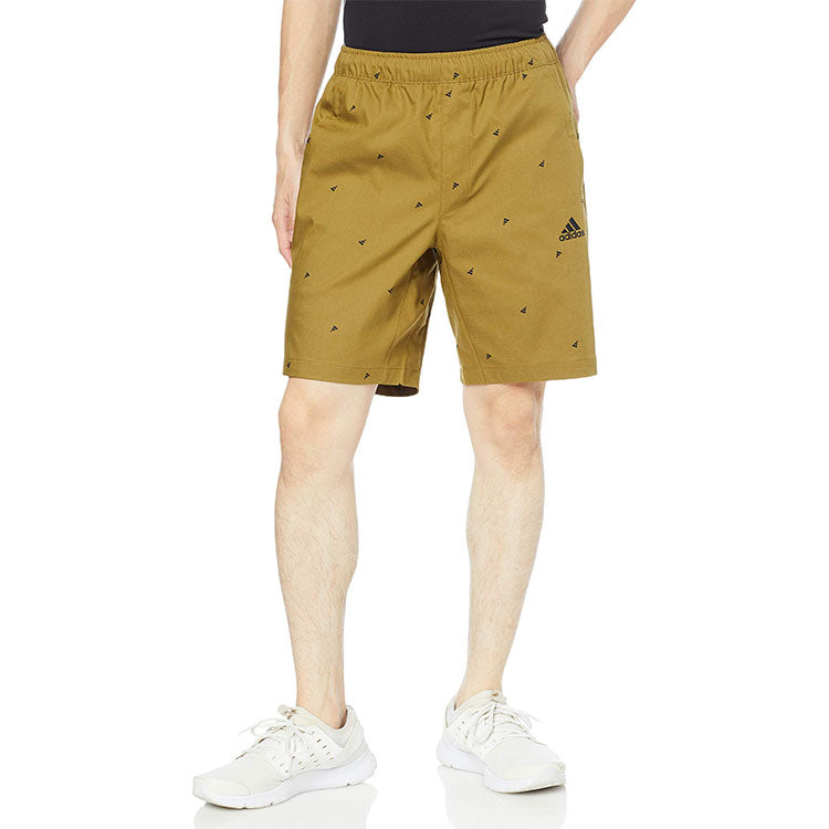 adidas Fi Short Aop Logo Printing Athleisure Casual Sports Shorts Olive Green GP0947