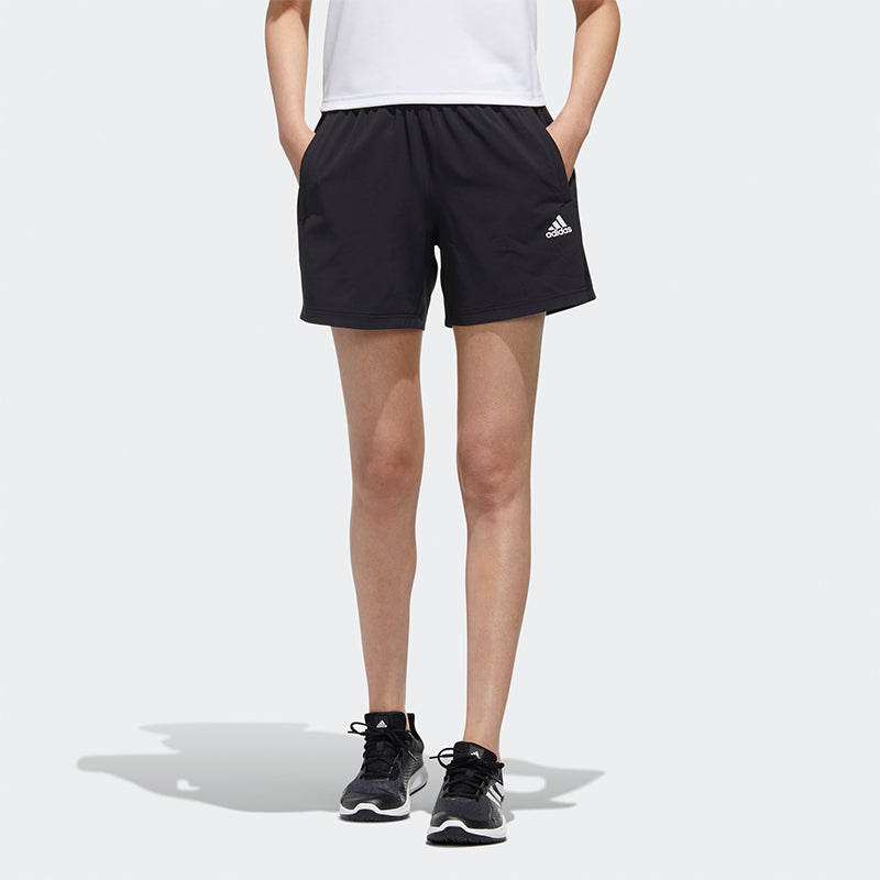(WMNS) adidas Mh 1/4 Shorts Sports Running Training Woven Black FT2879