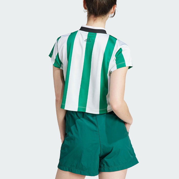 (WMNS) adidas Tiro Colorblock Crop 'Green White' IM4997