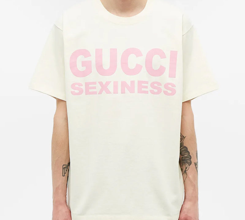 (WMNS) Gucci Sexiness Large Letter Printed For Men Yellow 616036-XJCK1-9221