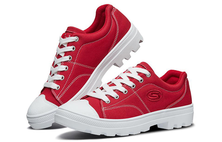 (WMNS) Skechers Roadies Low-Top Canvas Shoes 'Red' 74370-RED